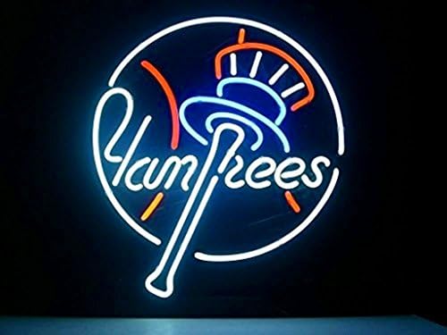 XINHANG 18 X 14 Inches Real Glass Neon Light Sign For New York Yankees Design Home Beer Bar Pub Shop Store Display