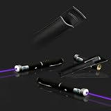 YAWA Lights 5mw High Quality Violet Purple Blue Ray Laser Pointer Pen with Easy-on-Belt Holster, Better Protection and More Convenience