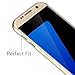 Galaxy S7 Screen Protector, JETech Tempered Glass Full Screen Screen Protector Film for Samsung Galaxy S7 (Gold)