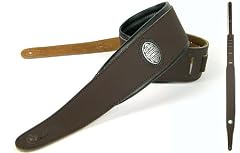 Dark Brown 'Padded Series' Faux Leather Guitar Strap for Electric/Acoustic/Bass Guitar