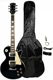 Barcelona LP Style Full Size Electric Guitar Set - Black