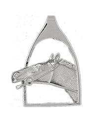 Clevereves 14K White Gold Pendant Horse Head 7.8 - Gram(s)