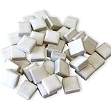 Jennifer's Mosaics 1-Pound 3/8-Inch Deco Ceramic Mosaic Tile, White