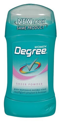 Sheer Powder Invisible Solid Body Responsive Deodorant by Degree, 1.6 Ounce