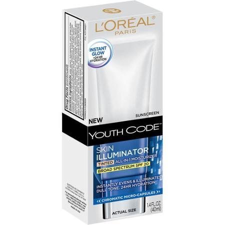 L'Oreal Youth Code Illuminator Tinted All-in-1 Moisturizer SPF 20, 1.4 Fl Oz (Pack of 2) by L'Oreal Paris