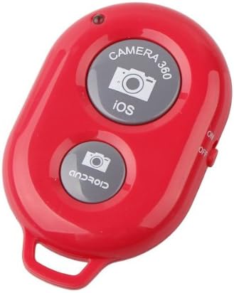 Wireless Remote Control Camera Shutter Release Self Timer for IOS Android Smartphone Tablet Iphone 5 5s 5c 4s 4, Ipad 5 4 3 Ipad Air Mini, Sony Xperia, HTC New One and X, Samsung Galaxy S3 S4 S5 Note 1 2 3 Galaxay Tab 2 Note8 10.1, Google Nexus 4 5 7 8 (Red)