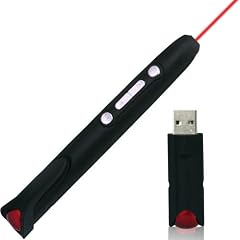 August LP170B - Wireless Presenter mit Rote Laserpointer - Schnurlos Powerpoint (2.4GHz RF) Fernbedienung mit N�chste/Vorige Folie Tasten - Fernsteurung Reichweite: 15m - Batteriebetrieben (1xAAA Ink.)