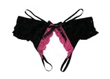 Trixx Intimates Black Open Rear Open Crotch Panty With Straps