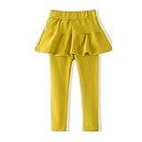 (Plus Nao) 子供用・スカート付レギンスパンツ・スパッツ・スカッツ・シンプル無地・カジュアル 140 オレンジ