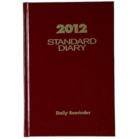 AT-A-GLANCE Standard Diary, Recycled Daily Reminder, 5 x 8 Inches, Red, 2012 (SD387-13) by