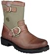 Harley Davidson Womens Kaley Canvas Engineer Brown Boots