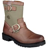 Harley Davidson Ladies Kaley Canvas Engineer Brown Boots by Harley-Davidson
