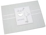 from white cotton cards Baby Shower Guest Book - Silver Stork (Model BS3)
