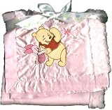 Winnie the Pooh Patch Fleece Baby Blanket - Pink