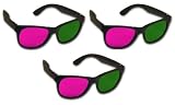 3D Glasses for Journey to the Center of the Earth 3D - Acrylic (3 Pair) Magenta & Green
