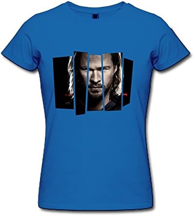 LVHUAN Womens Chris Hemsworth Thor T-shirt Size S RoyalBlue
