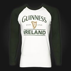 Guinness White Green Raglan Tee