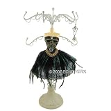 Pirouette Jewelry Stand Feather Black 12.5 Inches