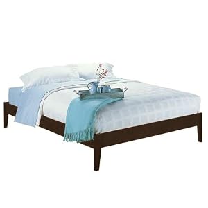 Newport Espresso Simple Platform Bed, Queen by 