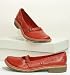 Trendig Kickers Leder Ballerina rot