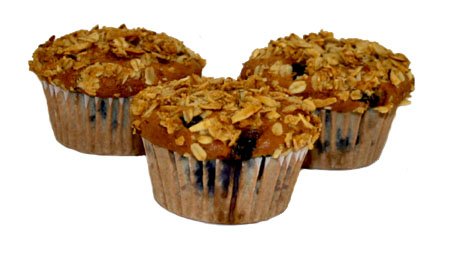 Gluten Free, Wheat Free Blueberry Oats (Certified Gluten Free Oats)Flax Muffins - 1 Dozen by A Bountiful Harvest