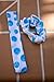 Blue Polka Dot Swimsuit Headband/Hatband: Swimwear Head/Hatband Only