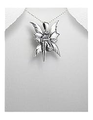 Fairy Pendant Necklace In 92.5 Sterling Silver