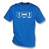Buy Cricket Tshirts - Eat, Sleep, Cricket t-shirt, Color Royal Blue