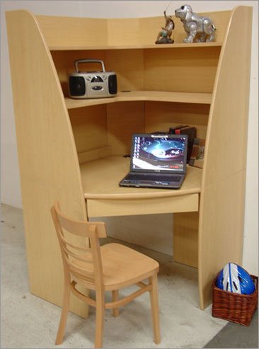 Berg Furniture 22 Series Sierra Corner Desk Set Sierra Collection Corner Desk with Optional Hutch an