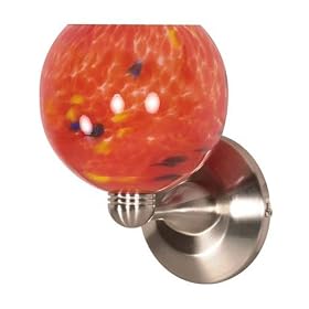 Nuvo Lighting Halogen Brushed Nickel Molten Lava Sphere One-Light Wall Sconce by Nuvo Lighting
