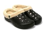 Plush Faux Berber Lined Clogs (Womens 9 US, Chocolate Brown)
