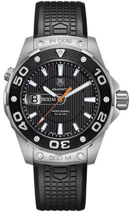 TAG Heuer Men s WAJ1110.FT6015 Aquaracer 500 M Rubber Strap Watch