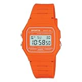 F11 Sports F11-4A2EF Digital Watch with Orange Resin Strap