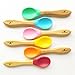 Avanchy Baby Toddler Bamboo Feeding Spoon. Fda Approved, Bpa Free Silicone. A Great Baby Gift Set! 2 Pack, 5.5