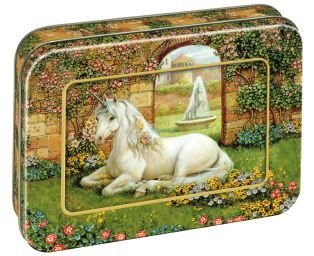 Unicorn Garden Cards Ruth Sanderson in a Tin Tree-Free