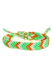Orange White And Green Friendship Bracelet