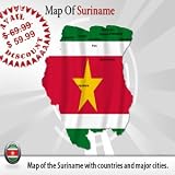 Suriname Powerpoint Map Template - Editable Suriname Map Slides