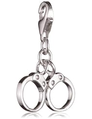 VINANI brand Germany 925 Sterling Silver Charm Pendant small Handcuffs shiny HHLL