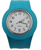 Acczilla Slap Watch - Silicone Slap On Watch - Aqua Blue - Large