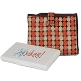 O Yikes CPW-R-APR Retro Changing Pad and Wipe Case - Apricot and Chocolate