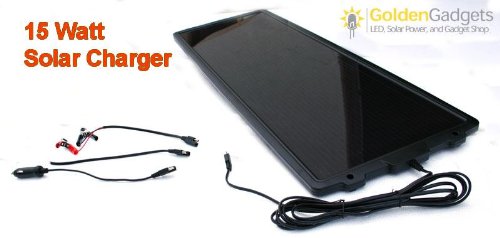 15 Watt Solar 12V Battery Charger