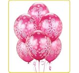 Party Supplies - Magenta with Flowers Balloons (6)