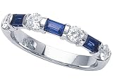 0.95 cttw Genuine Sapphire Band by Karina B – Platinum, 18kt White or Yellow Gold thumbnail