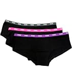 Puma - Damen Hipster 3er Pack - Schwarz, Größe L