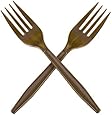 Blue Sky 223 50 Count Extra Heavy Weight Plastic Forks, Gold