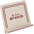 Cake Boss Countertop Accessories Metal Cookbook Stand, Cream, "My Kitchen, My Rules"