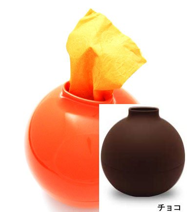 ペーパーPot　チョコ　ティッシュケース 