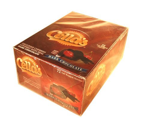 Cellas Dark Chocolate Covered Cherry 72 Count Box - 36 oz total