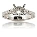 Diamond Platinum Antique Engagement Ring Setting