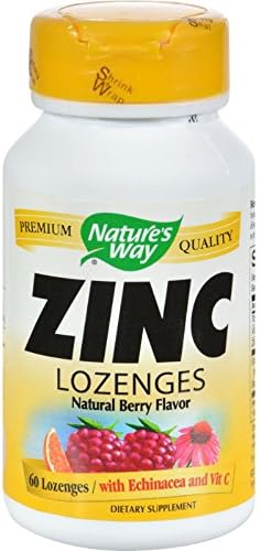 2Pack! Nature's Way Zinc Lozenges Natural Berry - 60 Capsules